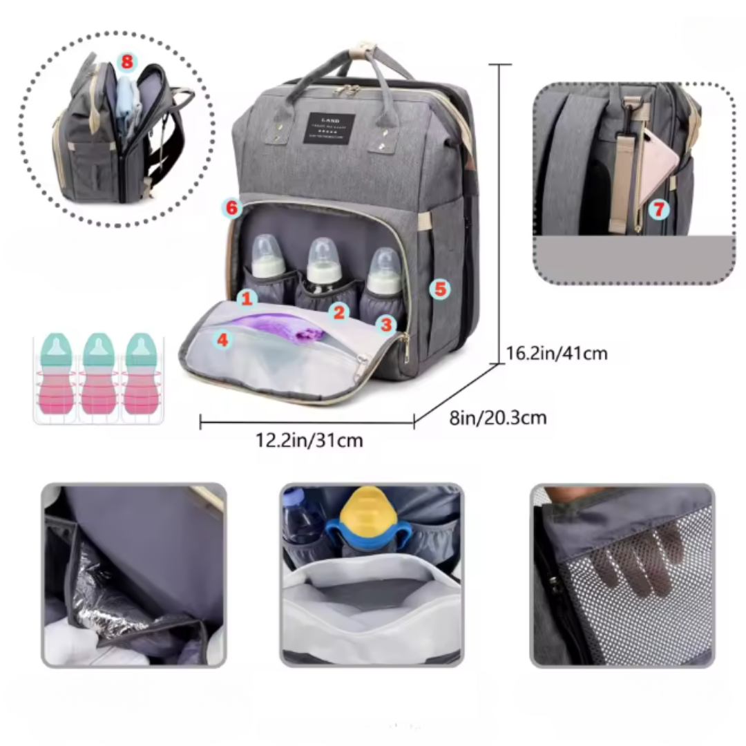 Súper Mochila de Viaje Multiusos para Bebé
