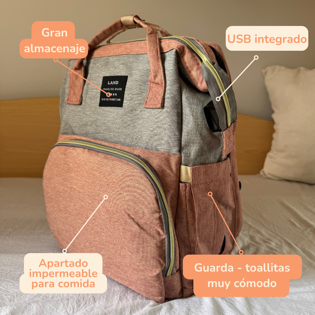 Súper Mochila de Viaje Multiusos para Bebé